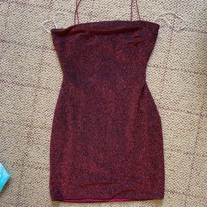 Princess Polly Sparkly Maroon Dress